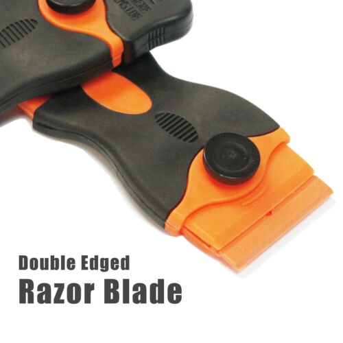 100 Pcs Plastic Razor Blades and Razor Scraper Double Edged Sticker Removal Tool - Fresh Stock Dated December 2025