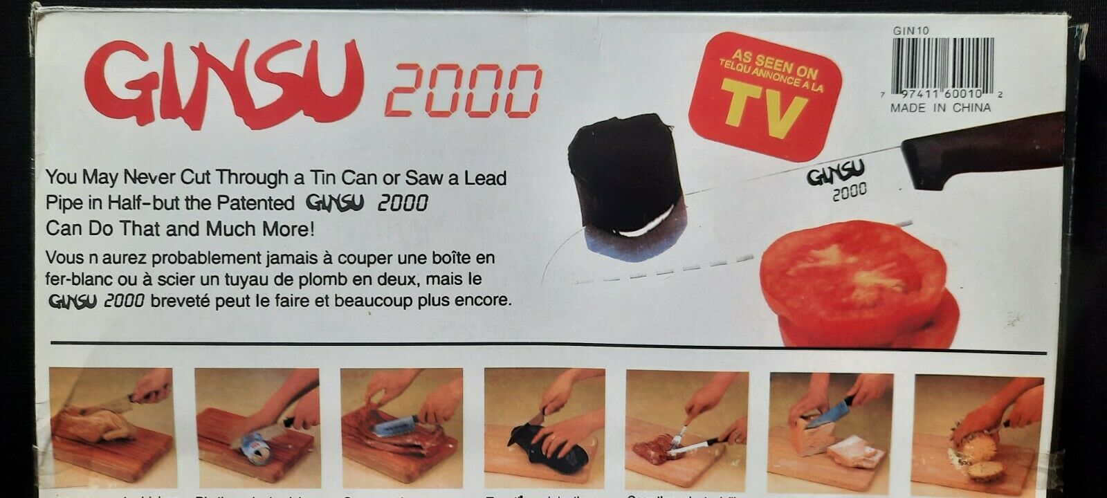 Original Ginsu 2000 Knives Stainless Steel 10 Pc Set As Seen on TV w Box-VINTAGE - Fresh Stock Dated January 2026