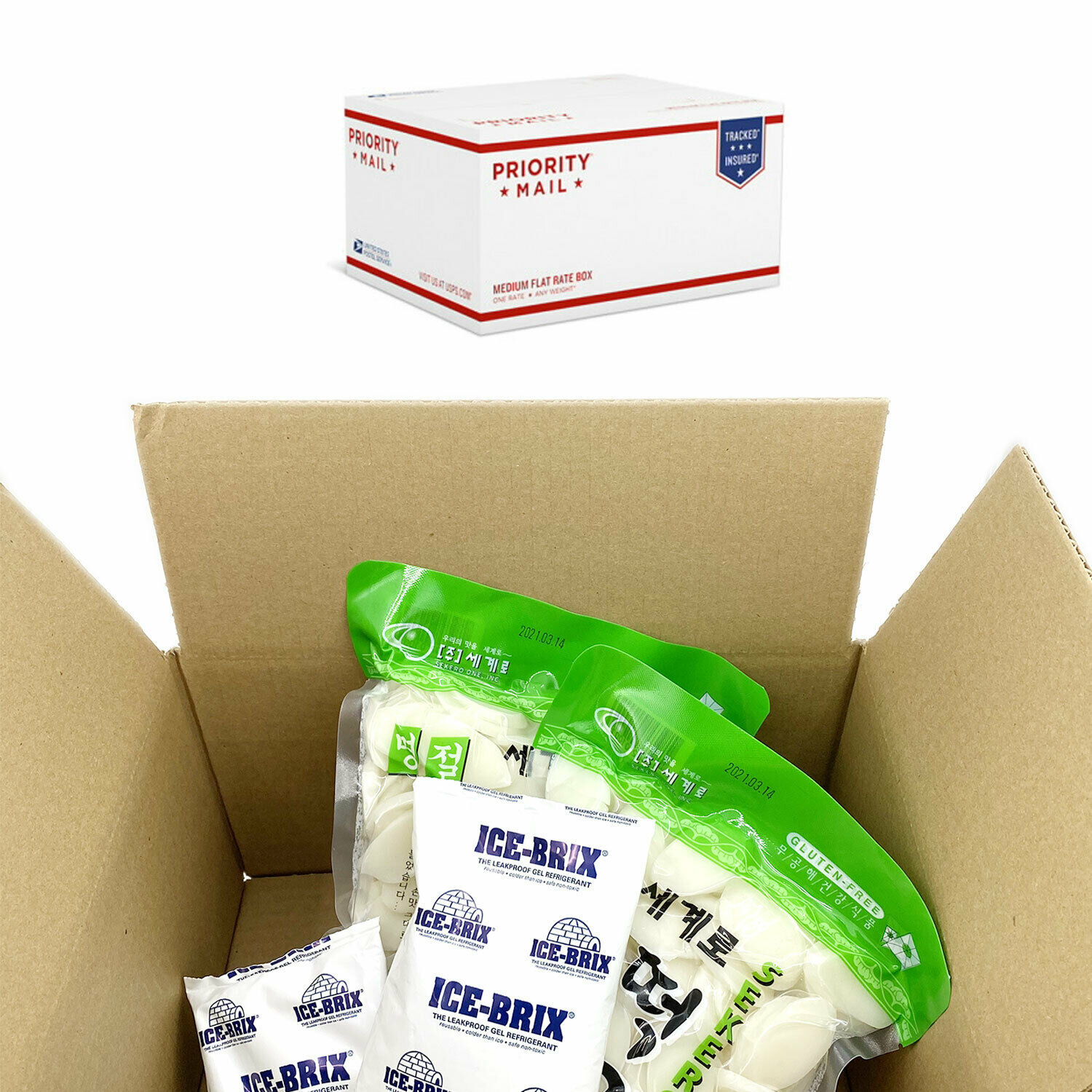 2 x Rice Cake for Ttoppoki , Sekero Korean Rice Cake, 2x Korean Instant Coffee - Fresh Stock Dated December 2025