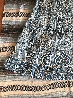 Vtg 60s 70s KITAN Cotton FLORAL BLOCK Print Style BOHO Hippie HOSTESS MAXI Skirt - Fresh Stock Dated December 2025