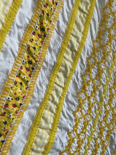 Vintage Patchwork Quilted Eddy George California Yellow Long Skirt 28 Inch Waist - Fresh Stock Dated March 2026