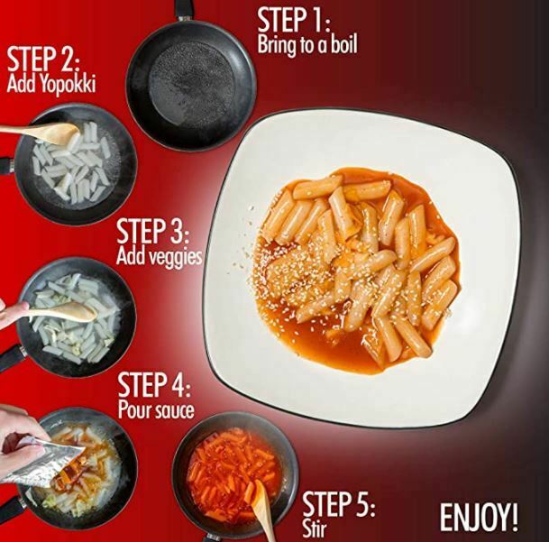 Korea Yopokki Sweet Hot Spicy Topokki Rice Cake 280G - Fresh Stock Dated December 2025