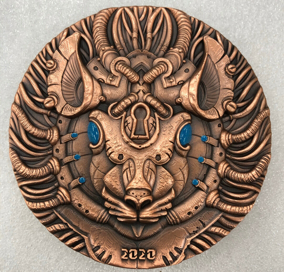 China Shanghai Mint 2020 Lunar Rat Zodiac Fantasy Mouse Brass Medal 99mm COA - Fresh Stock Dated February 2026