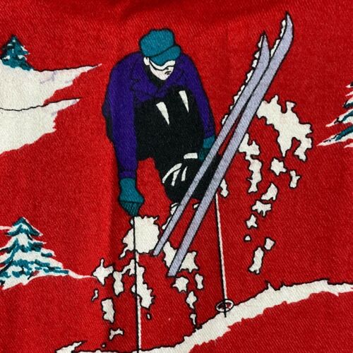 VTG CAMBRIDGE DRY GOODS Skirt Ski Print Aspen Snowmass Pocket Flannel Sz S - Fresh Stock Dated February 2026
