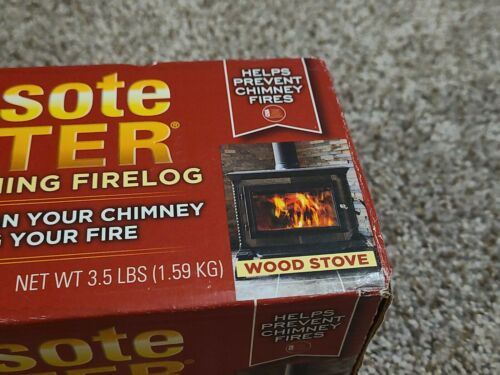 PINE MOUNTAIN CREOSOTE BUSTER CHIMNEY CLEANING FIRE LOG LOT OF 2 - Fresh Stock Dated December 2025