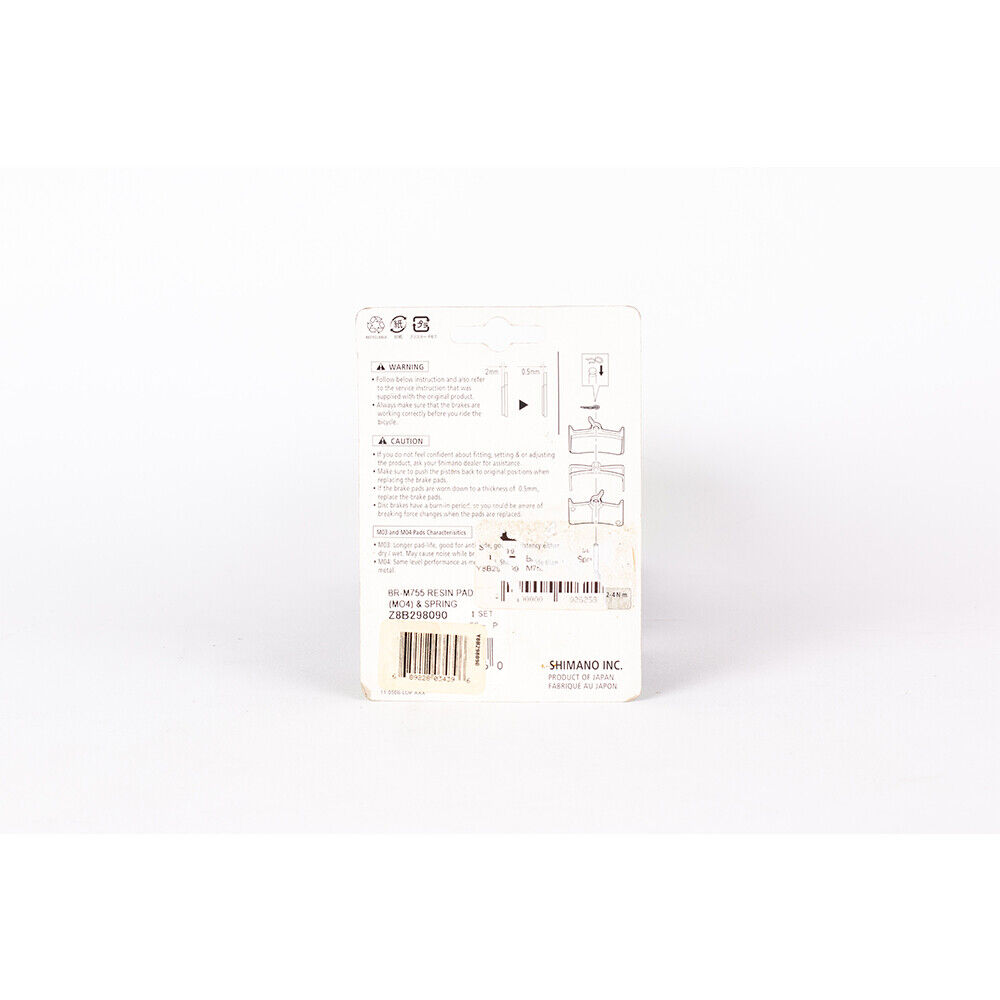 Shimano M04 Resin Disc Brake Pads - Fresh Stock Dated February 2026
