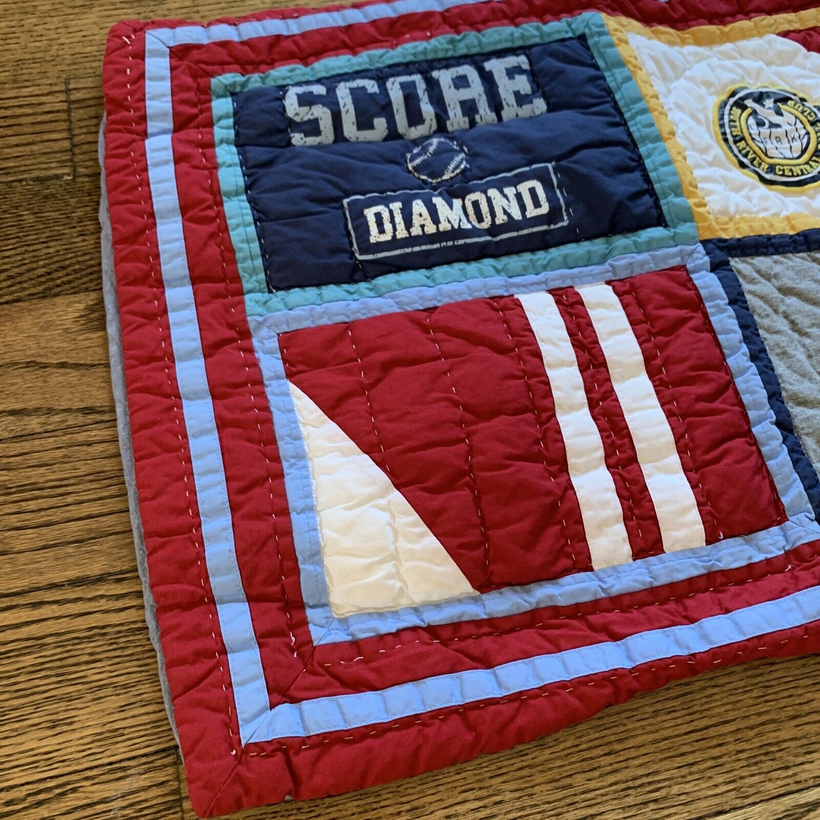 Pottery Barn Kids Sports Team Ball Club Blue Red Standard Sham 20” X 26” - Fresh Stock Dated February 2026