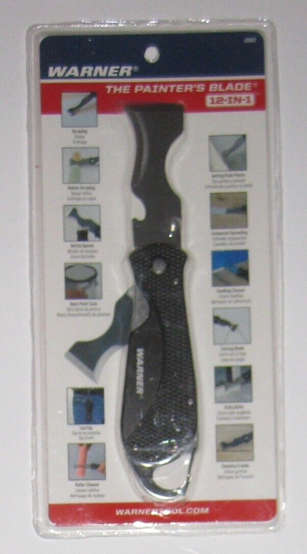 WARNER #10801 12 IN 1 THE PAINTERS BLADE FOLDING TOOL NEW IN PACKAGE - Fresh Stock Dated February 2026
