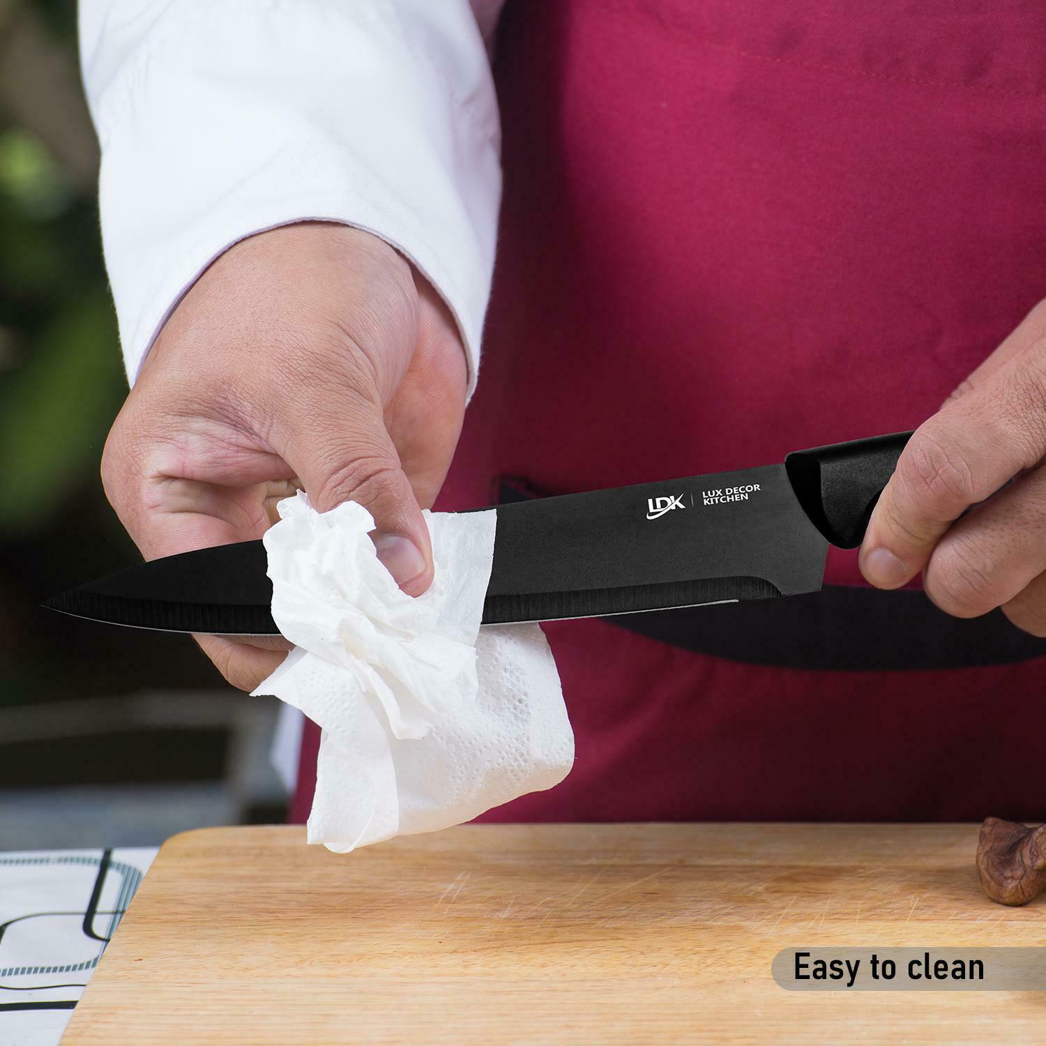 Knife Set Stainless Steel 7Pieces Professional Cutlery Pizza Kitchen Chef Knives - Fresh Stock Dated December 2025