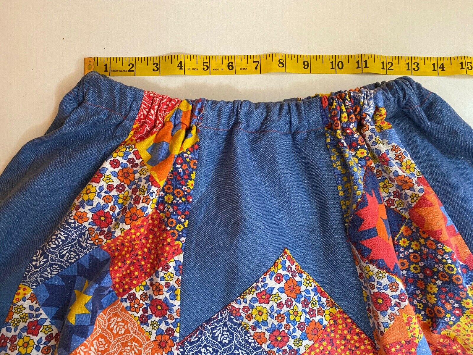 Vtg Lot of 4 Homemade 1970s Style Patchwork Bright Maxi Skirt Tops Hippie Boho - Fresh Stock Dated December 2025
