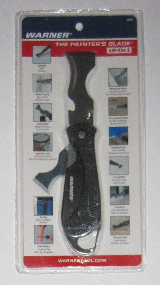 WARNER #10801 12 IN 1 THE PAINTERS BLADE FOLDING TOOL NEW IN PACKAGE - Fresh Stock Dated February 2026