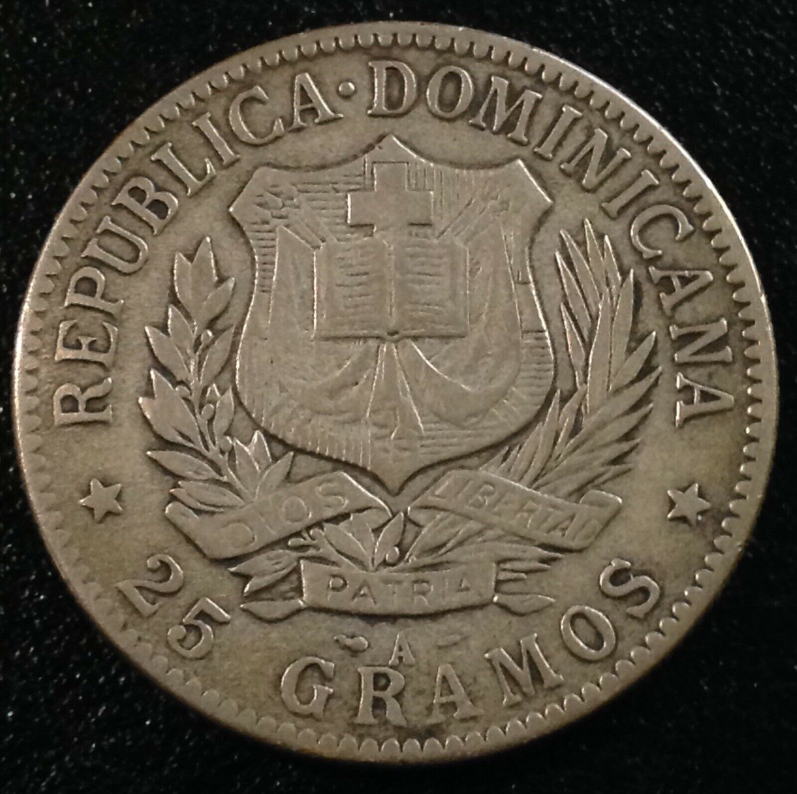 DOMINICAN REPUBLIC 1 Peso 1897 - Silver - VF - Fresh Stock Dated December 2025