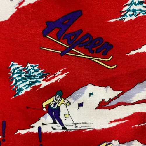 VTG CAMBRIDGE DRY GOODS Skirt Ski Print Aspen Snowmass Pocket Flannel Sz S - Fresh Stock Dated February 2026