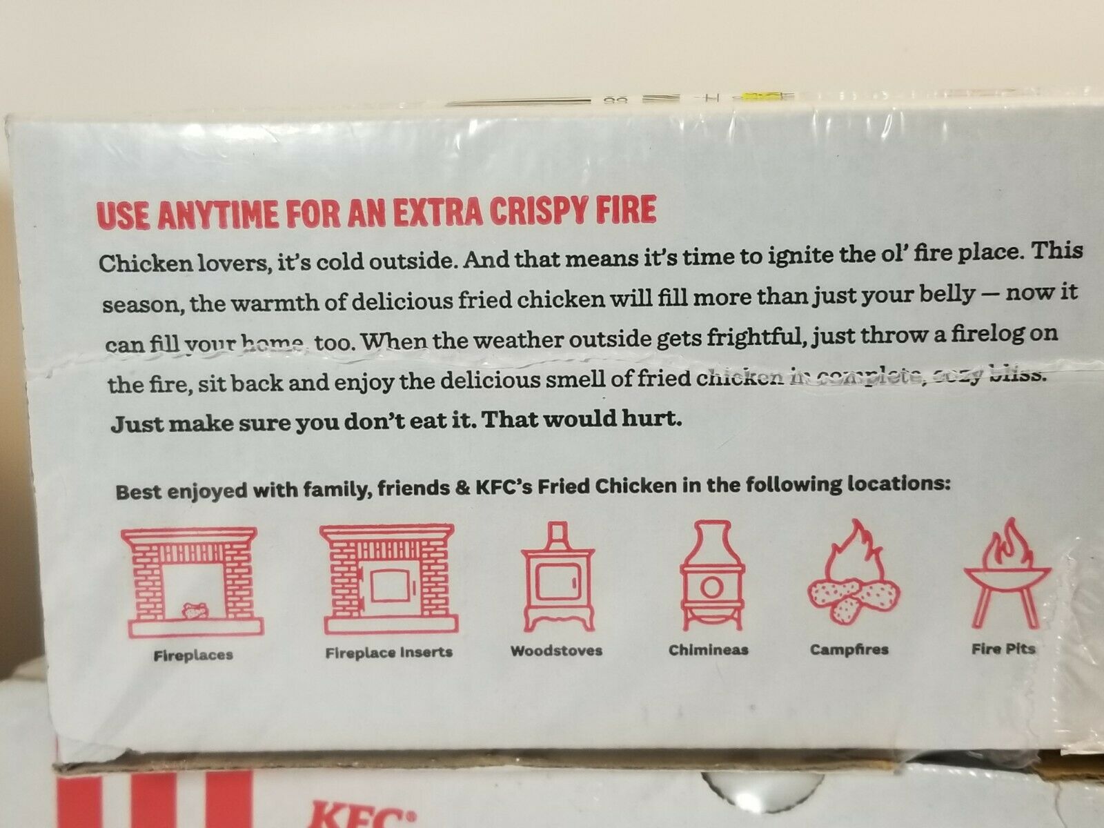 (4) Lot- KFC Envirolog 11 Herbs and Spices Fireplace Firelog Discontinued Sealed - Fresh Stock Dated December 2025