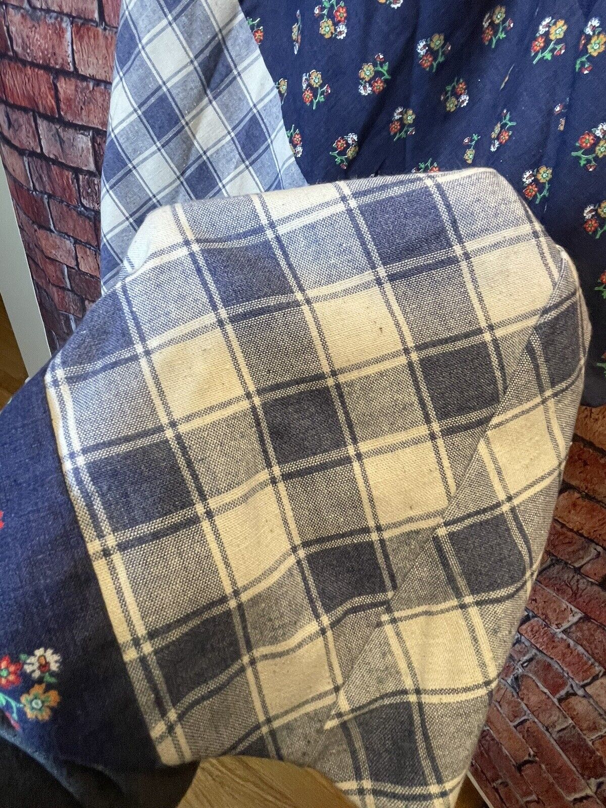 VTG Prairie 1970s Hippie Chessa Davis Patchwork Denim Maxi Gypsy Skirt Dress med - Fresh Stock Dated March 2026