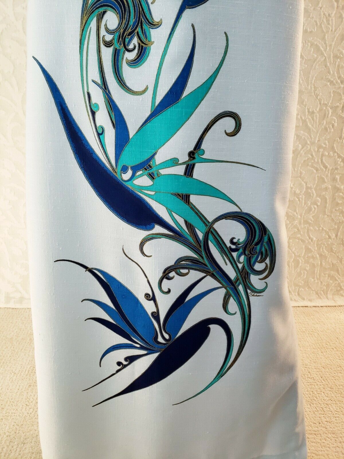 Vtg 70s ALFRED SHAHEEN HAND PRINTED Bird of Paradise Maxi Pencil Skirt M - Fresh Stock Dated February 2026