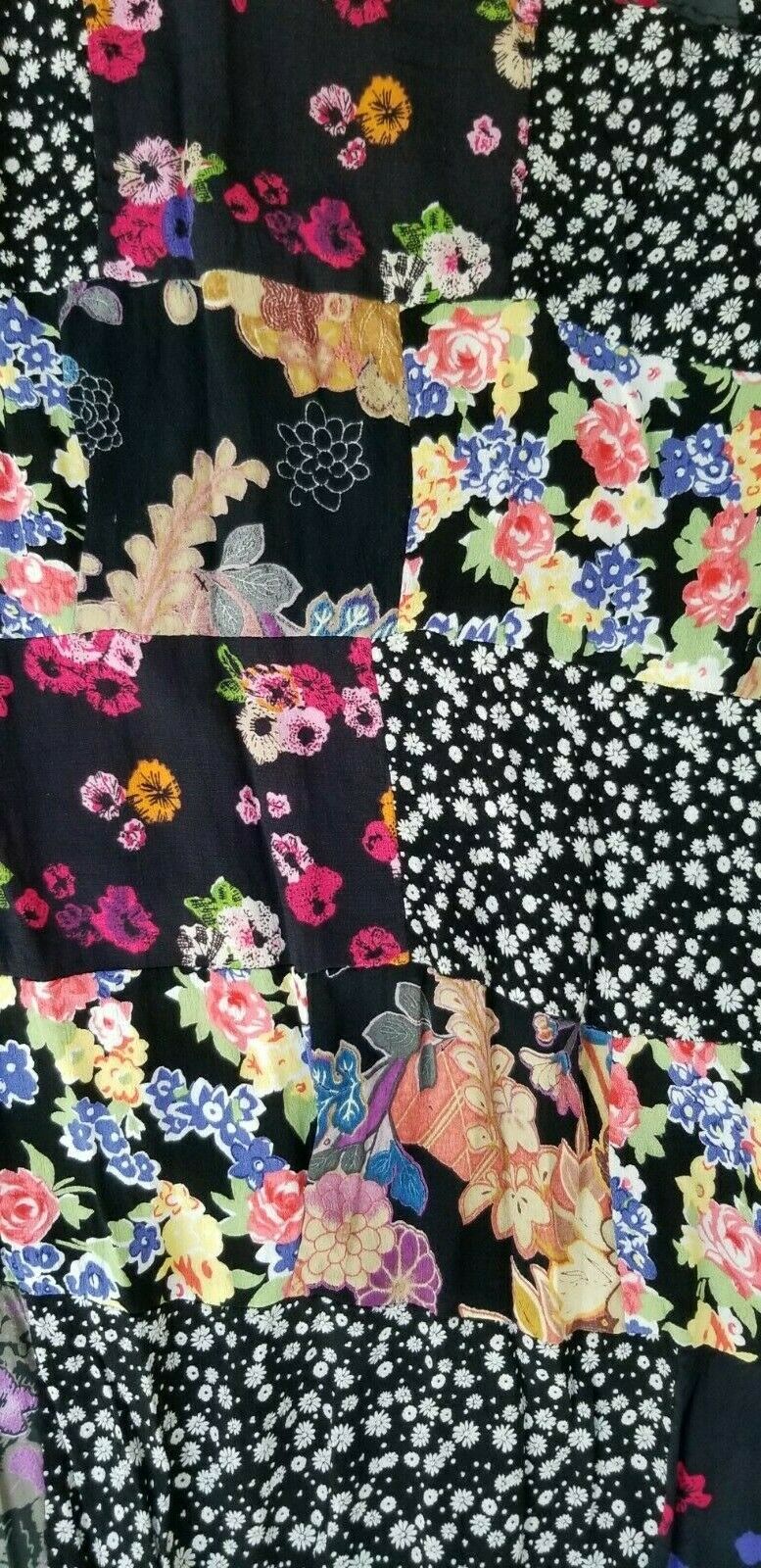 Vintage Jack Pot Rayon Floral Patchwork Boho Maxi Skirt - One Size - EUC - Fresh Stock Dated March 2026