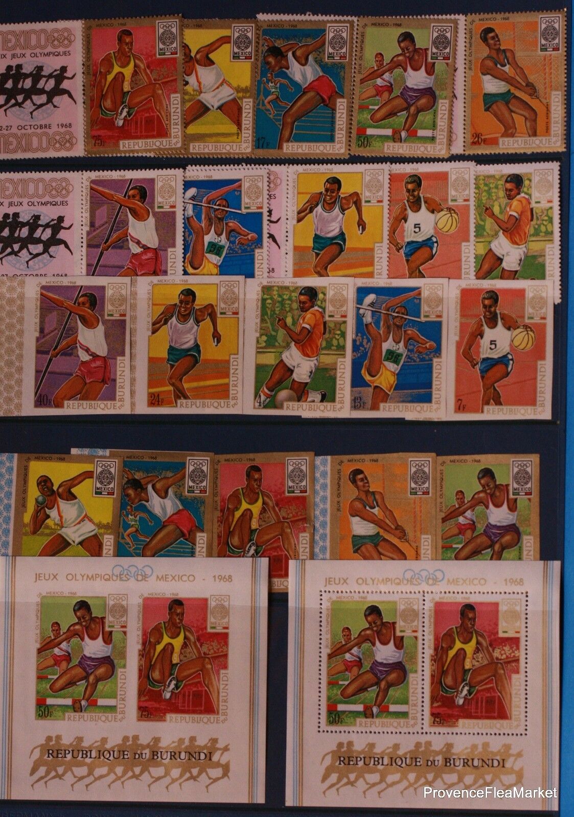 Burundi Mexico 1968 Series Fully Indented Not Indented Sheet New bd106 - Fresh Stock Dated January 2026