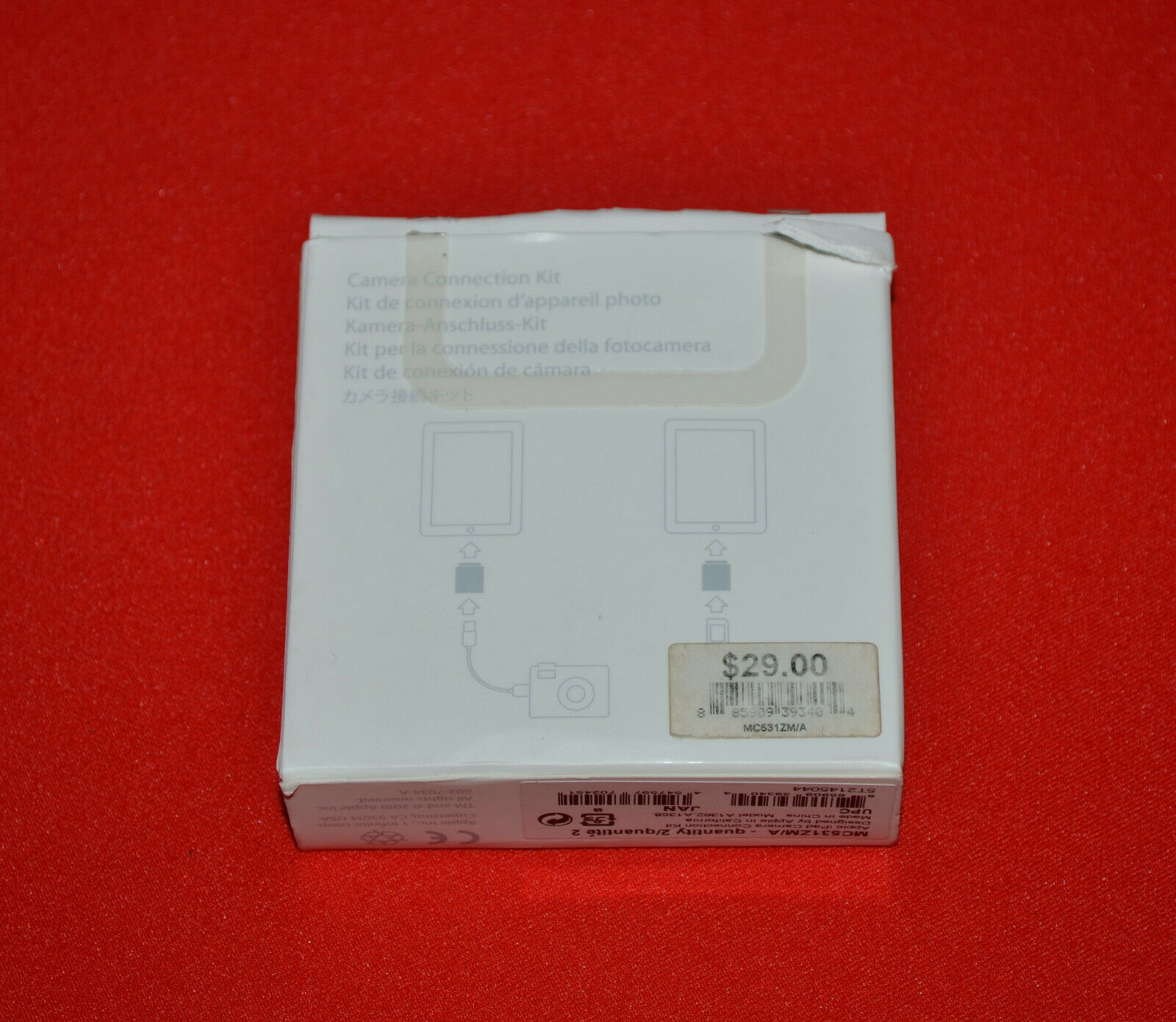 Genuine Apple iPad Camera Connection Kit MC531ZM/A (A1362 & A1358) - Fresh Stock Dated February 2026