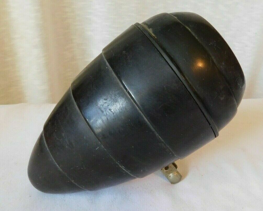 Vintage Bakelite Atomic Beehive Art Deco Bullet Head Light Lamp Bicycle Scooter - Fresh Stock Dated December 2025