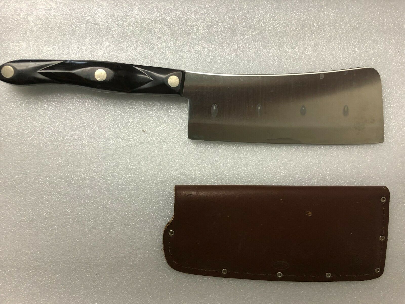 Cutco Cleaver w/Sheath Model #1937 Brown Handle, Used, MSRP 4.00 - Fresh Stock Dated December 2025