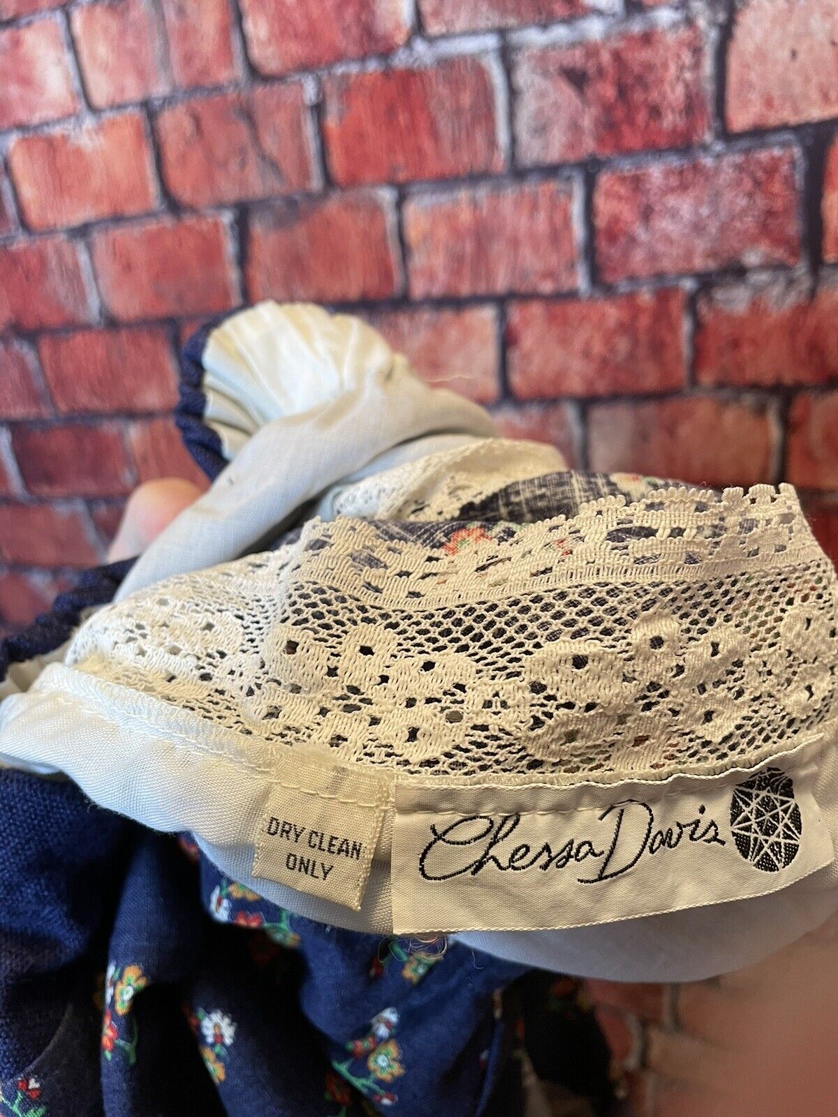 VTG Prairie 1970s Hippie Chessa Davis Patchwork Denim Maxi Gypsy Skirt Dress med - Fresh Stock Dated March 2026