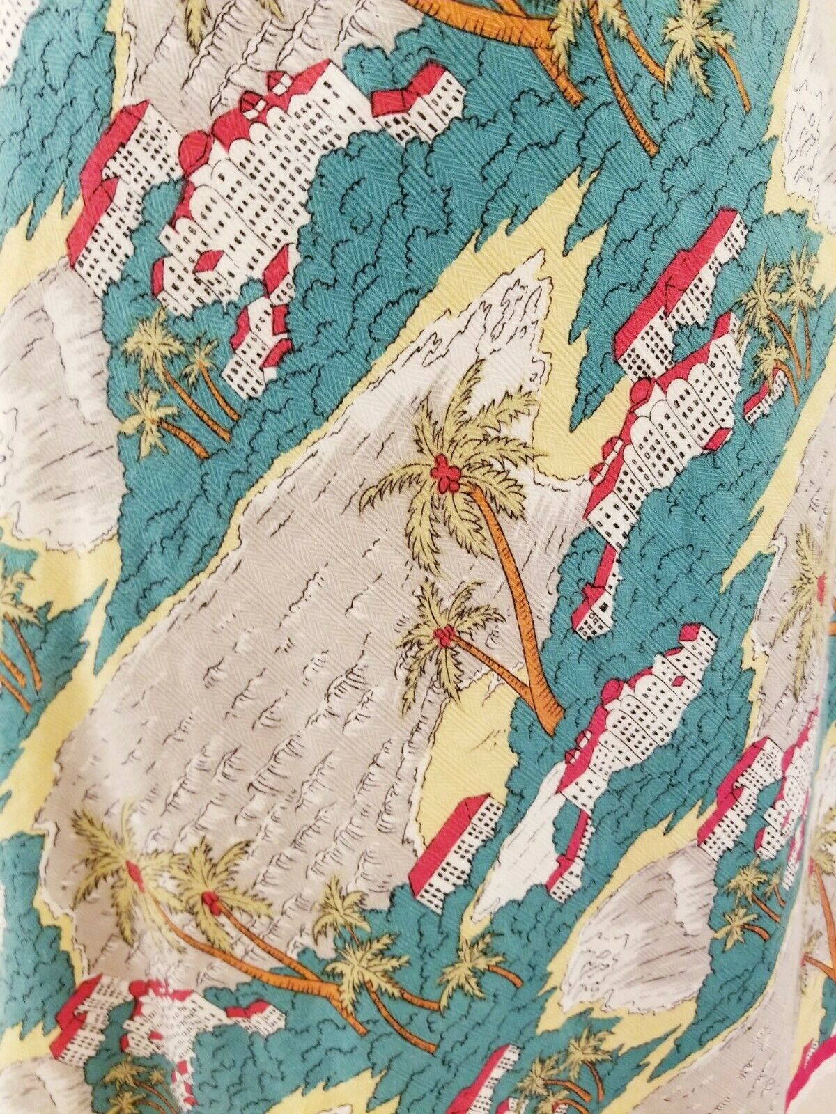 80's Vintage Women's Handmade Green Hawaiian A-Line Skirt - XL - VOLUP - Fresh Stock Dated February 2026