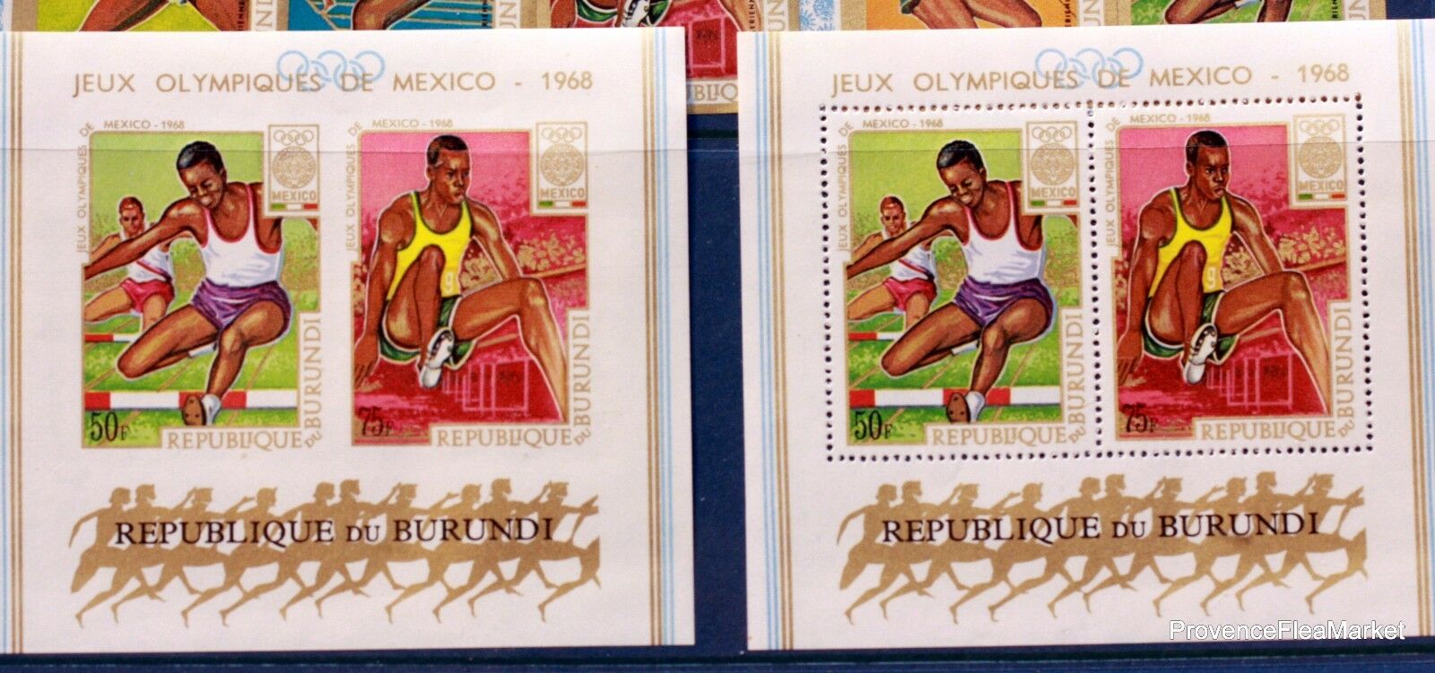 Burundi Mexico 1968 Series Fully Indented Not Indented Sheet New bd106 - Fresh Stock Dated January 2026