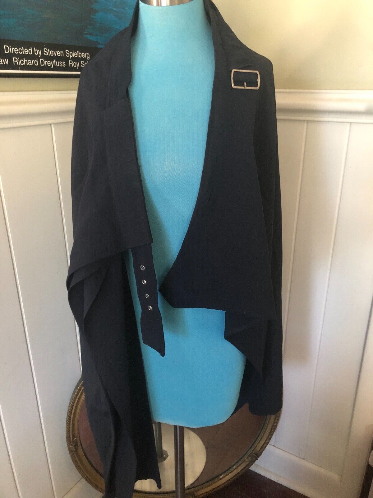 Stunning tailored Vintage 70s 80s Guy Laroche buckle silk black wrap skirt small - Fresh Stock Dated March 2026