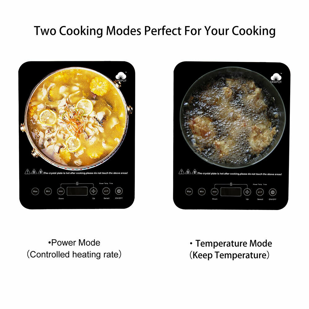 Digital Electric Single Induction Cooker 1800W Portable Burner Cooktop Hot Plate - Fresh Stock Dated December 2025