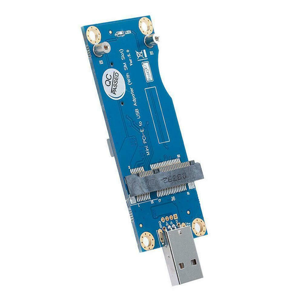 1Pcs Blue Mini PCI-E to USB Converter Adapter Card WWAN Test 3G/4G Module - Fresh Stock Dated December 2025