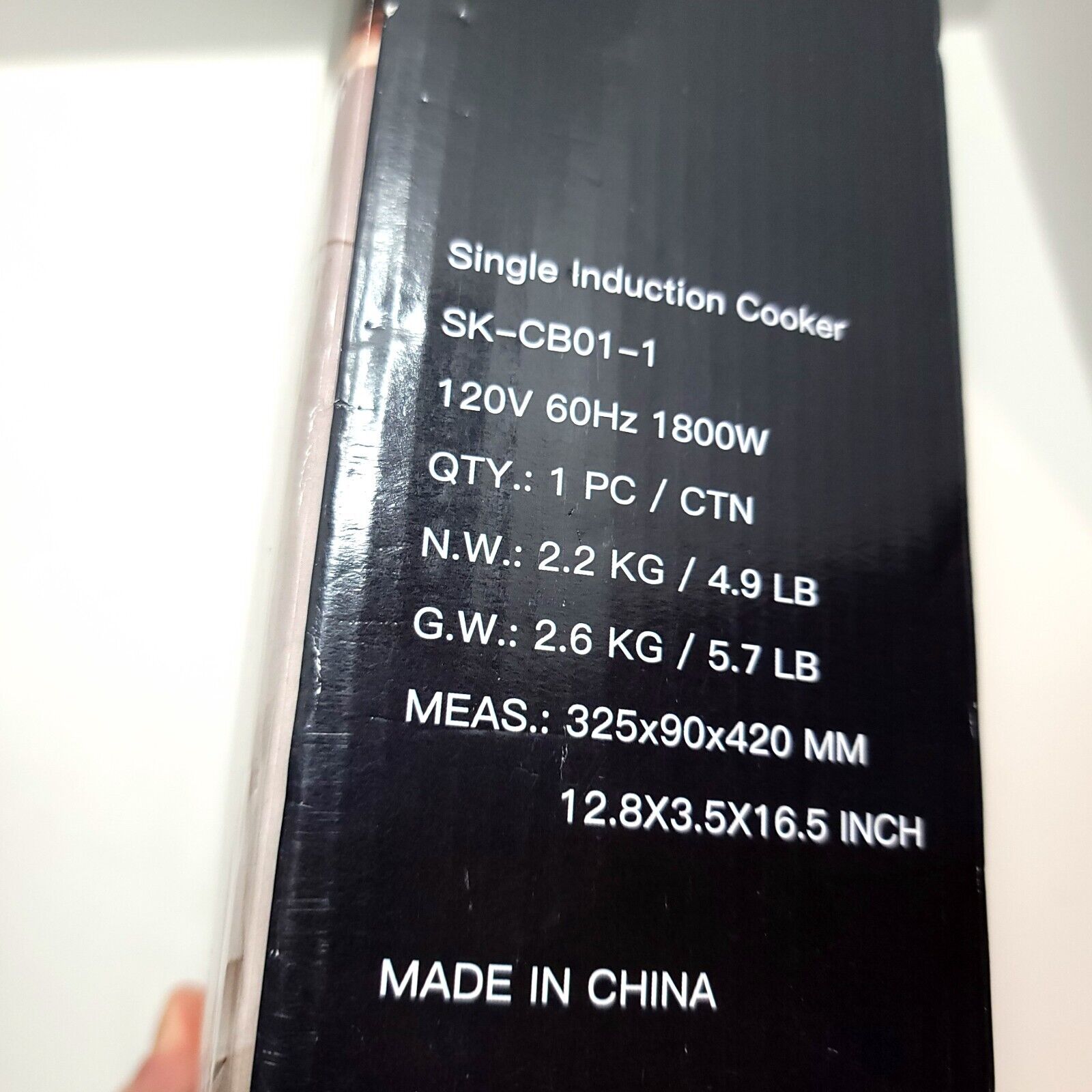 AMZCHEF Single Induction Cooker SK-CB01-1 120V 60Hz 1800W - Fresh Stock Dated February 2026