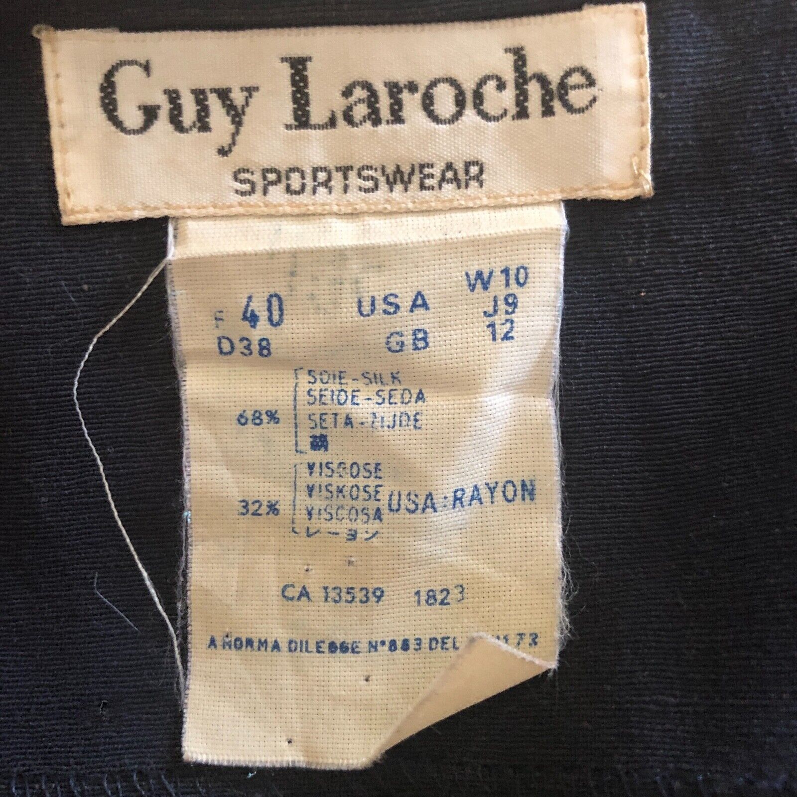 Stunning tailored Vintage 70s 80s Guy Laroche buckle silk black wrap skirt small - Fresh Stock Dated March 2026