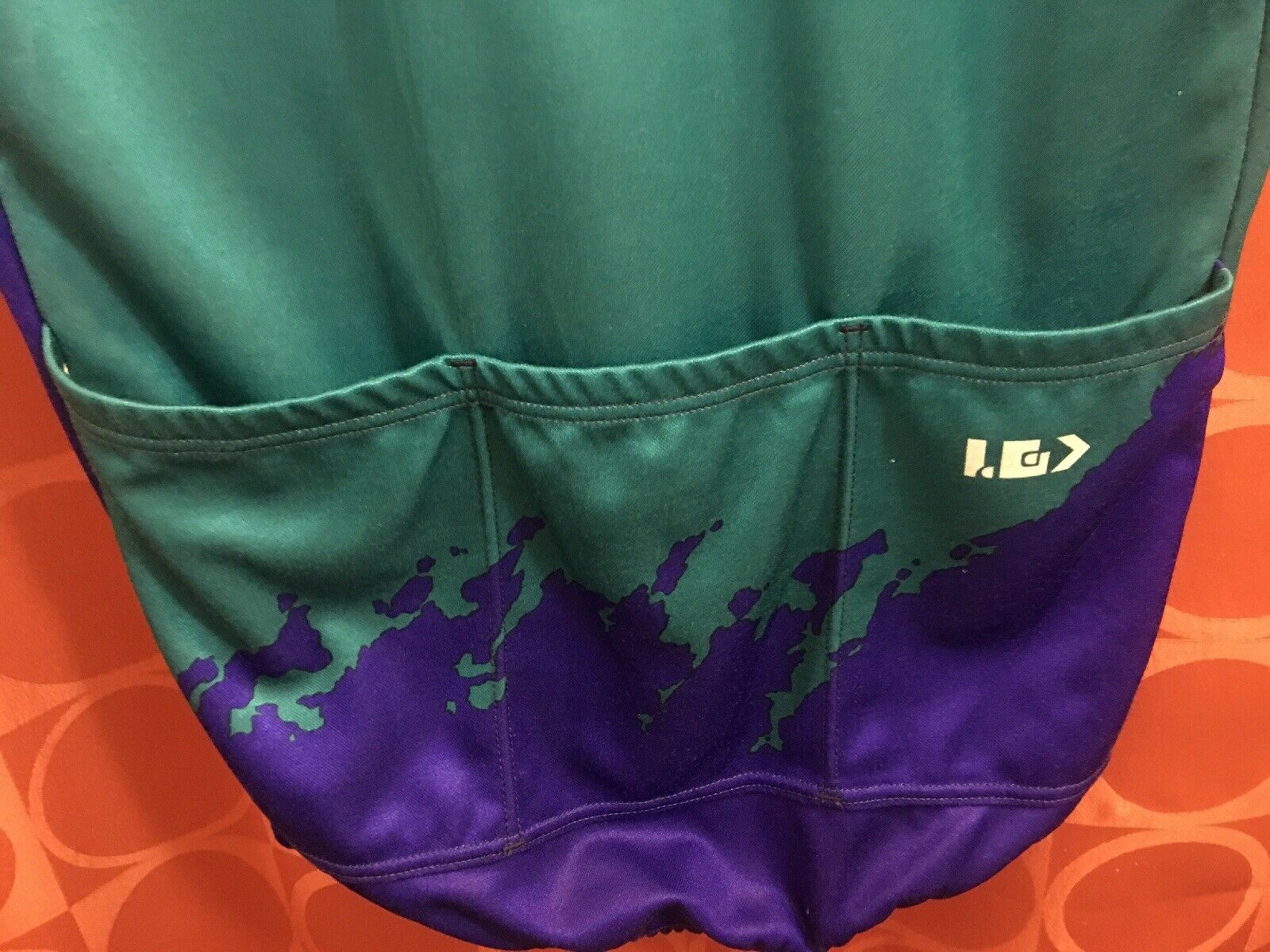 M NOS Vintage GARNEAU Elite USA Made MTB Cycling Jersey TEAL GREEN Purple LILAC - Fresh Stock Dated December 2025