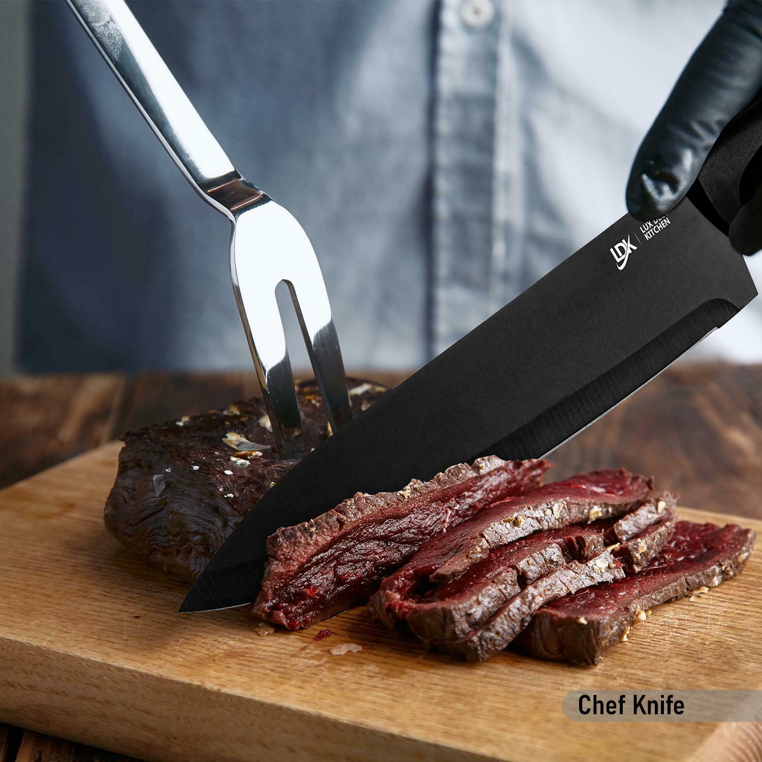 Knife Set Sharp Stainless Steel Professional Chef Cutlery Steak Kitchen Knives - Fresh Stock Dated December 2025