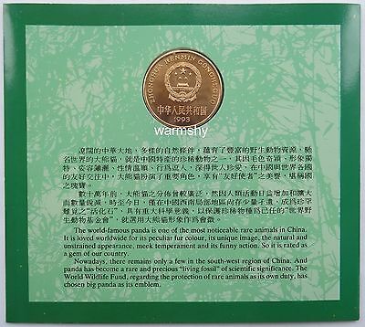 China 1993 National Treasure Wild Animal Wildlife Giant Panda coin 5 Yuan Folder - Fresh Stock Dated February 2026