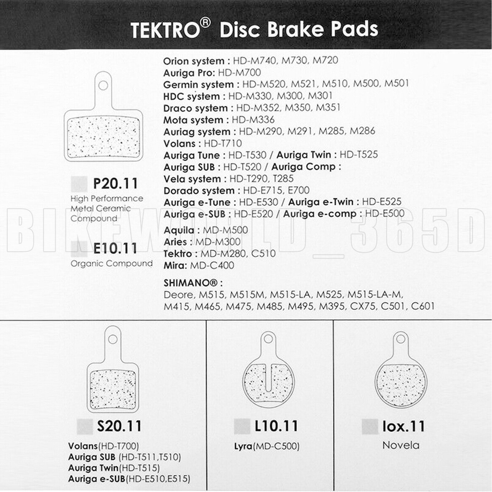 2 Set MTB Tektro E10.11 Packaged Disc Brake Pad Metal Ceramic Auriga/Draco/Orion - Fresh Stock Dated February 2026