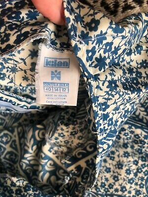 Vtg 60s 70s KITAN Cotton FLORAL BLOCK Print Style BOHO Hippie HOSTESS MAXI Skirt - Fresh Stock Dated December 2025