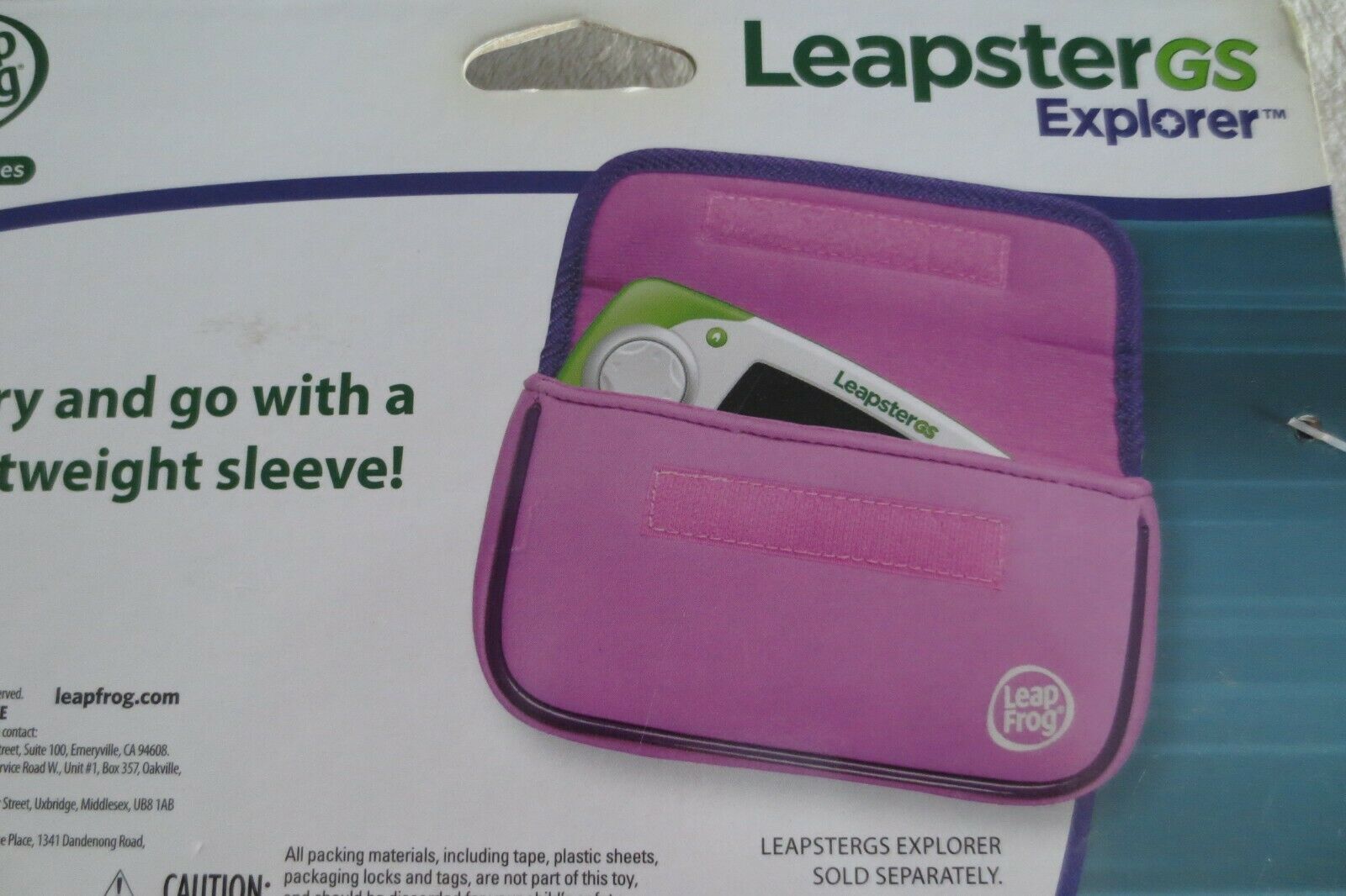 Leap Frog Leapadster Gs Explorer Neoprene Sleeve Carry & Go New - Fresh Stock Dated December 2025