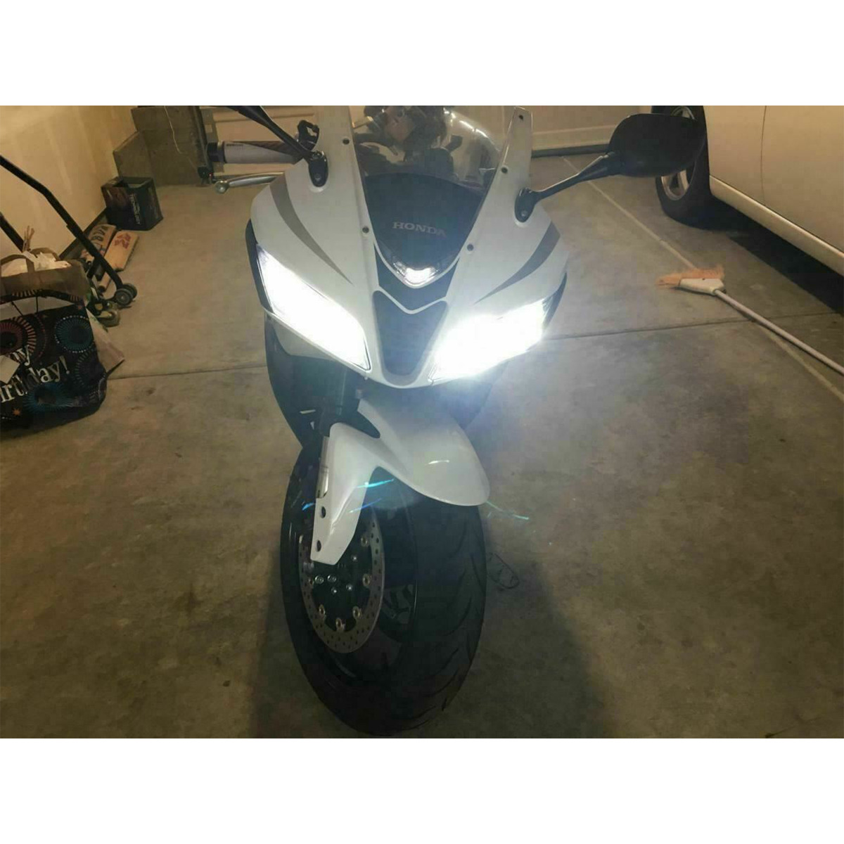 LED Headlight Hi/Low Beam 6000K Bulb H4 9003 For Motorcycle Super Bright White - Fresh Stock Dated February 2026