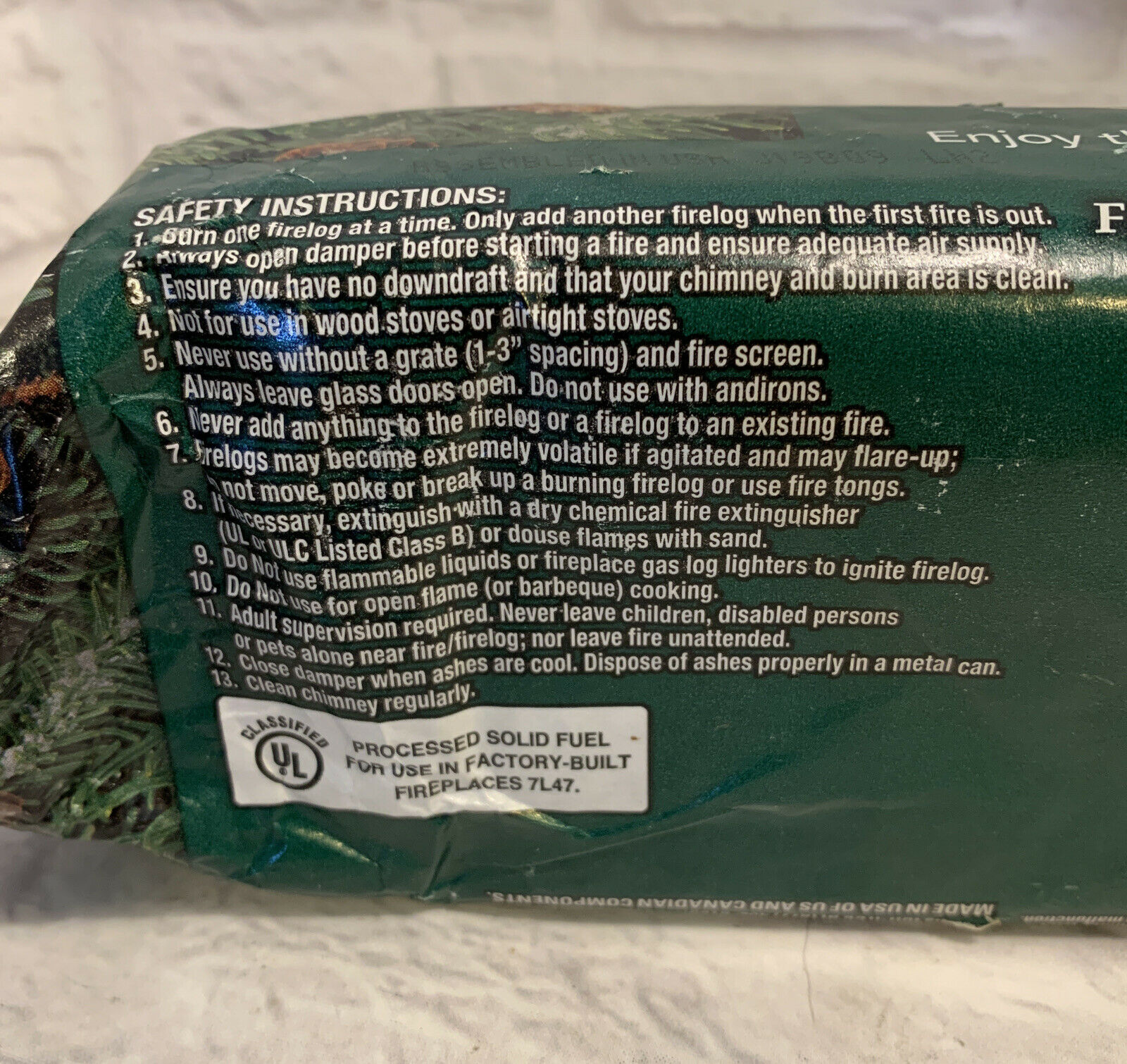 Yankee Candle Balsam Cedar Fragrance Scented Firelog 4.5lb 3hrs Burn Solid Fuel - Fresh Stock Dated December 2025