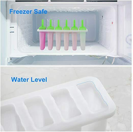Upgrade Popsicle Molds Sets 6 Ice Pop Makers Reusable Ice Lolly Cream - Fresh Stock Dated December 2025
