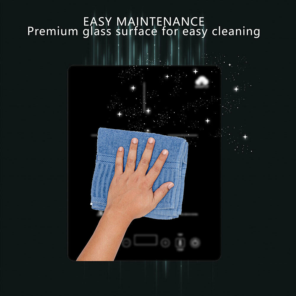 Digital Electric Single Induction Cooker 1800W Portable Burner Cooktop Hot Plate - Fresh Stock Dated December 2025