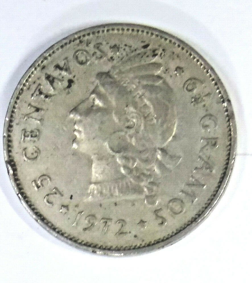 4 world coin lot DOMINICAN REPUBLIC 25 centavos 1972 1974 - Fresh Stock Dated February 2026