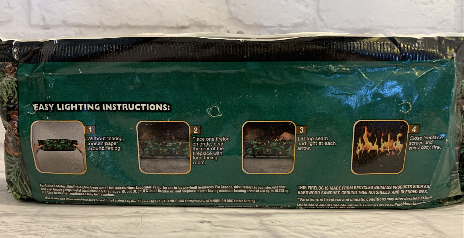 Yankee Candle Balsam Cedar Fragrance Scented Firelog 4.5lb 3hrs Burn Solid Fuel - Fresh Stock Dated December 2025