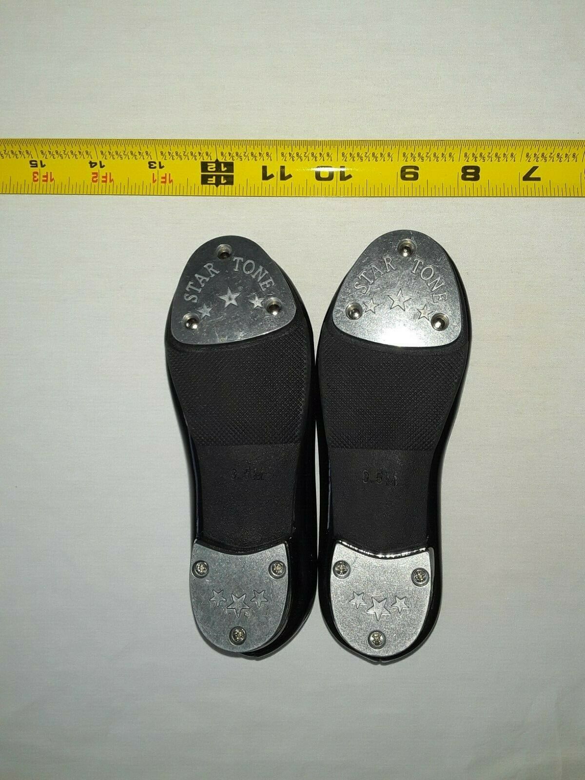 DanznMotion by Danshuz Toddler Girls Tap Shoes STAR TONE, Shiny Black Size 9.5 . - Fresh Stock Dated December 2025