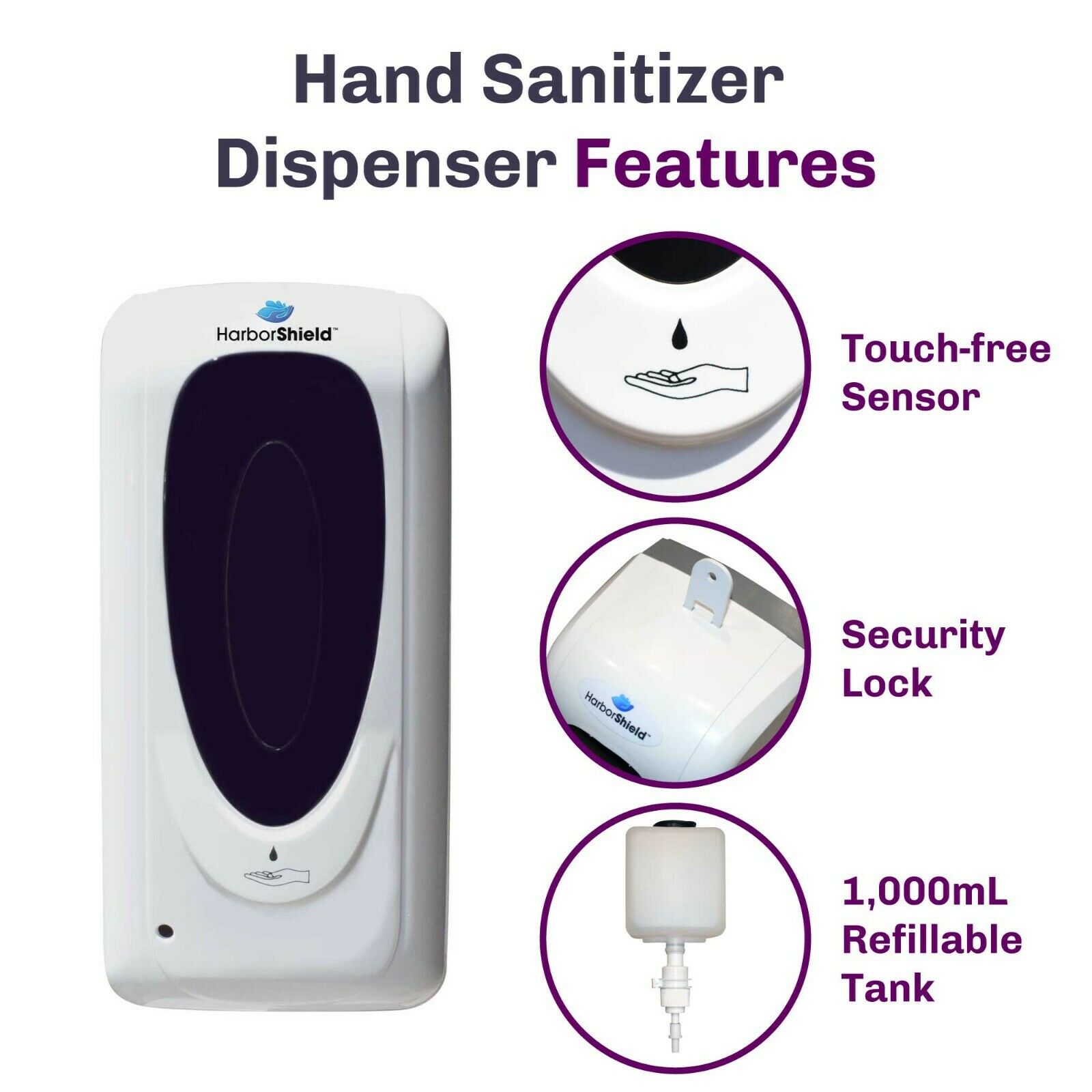Automatic Touchless 1000mL Gel Hand Sanitizer Dispenser Station w/ 4ft Stand NEW - Fresh Stock Dated February 2026