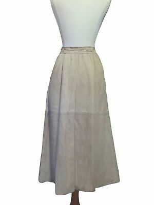 Vintage 80s Suede Midi Skirt - sm - Fresh Stock Dated February 2026