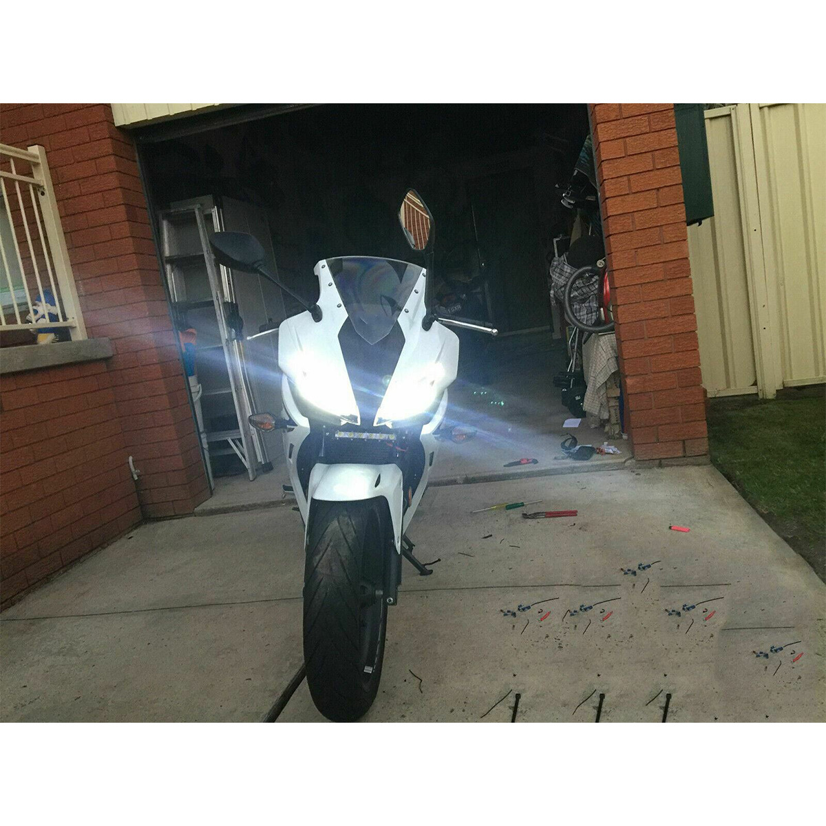 LED Headlight Hi/Low Beam 6000K Bulb H4 9003 For Motorcycle Super Bright White - Fresh Stock Dated February 2026