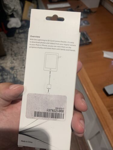 Lightning To SD Card Camera Reader - Fresh Stock Dated February 2026